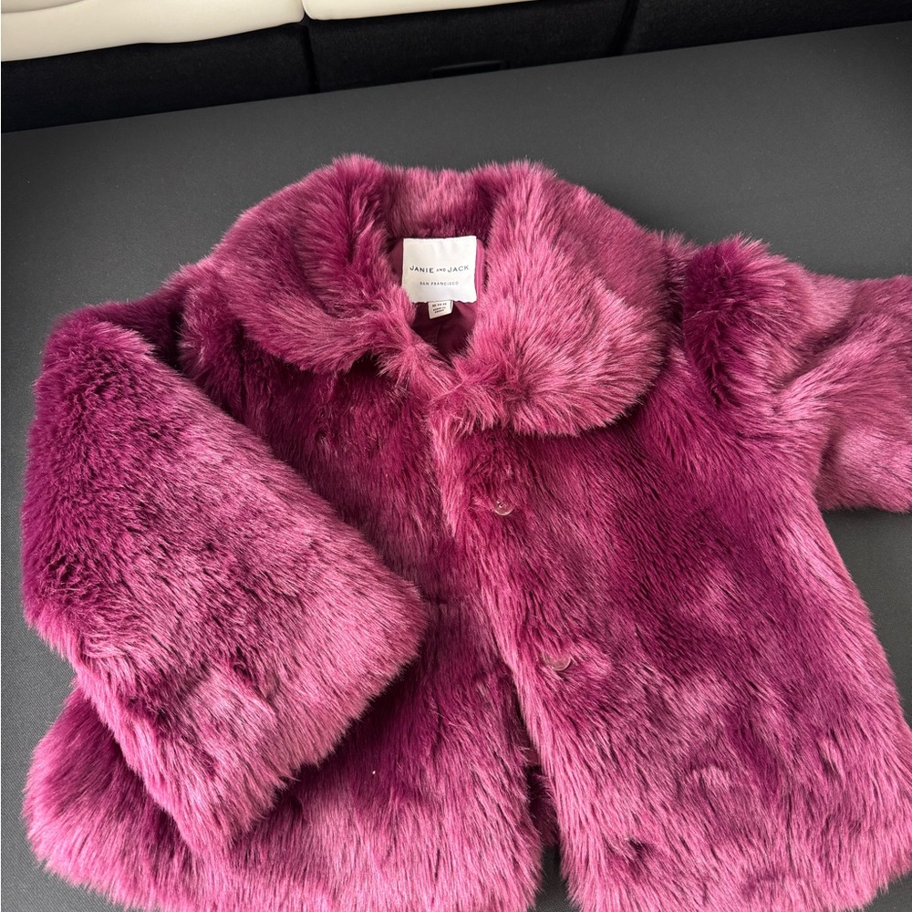 Janie and jack Faux Fur Jacket size 10/12
